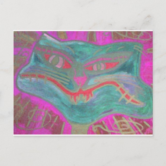 Das Kätzchen, das zu viel wusste Postkarte (Vorderseite)