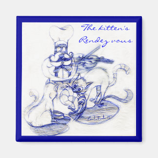 Das Kätzchen "rendez vous" Magnet