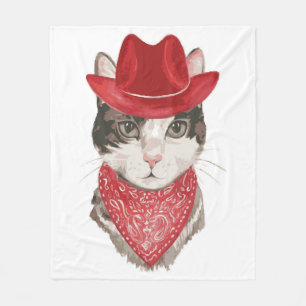 Das Katze-Vasel zeichne mit einem Hattier Fleecedecke