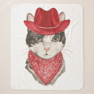 Das Katze-Vasel zeichne mit einem Hattier Sherpadecke