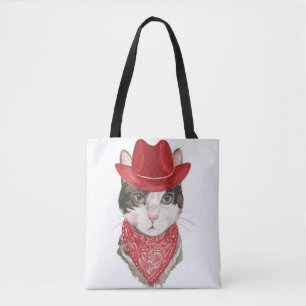 Das Katze-Vasel zeichne mit einem Hattier Tasche