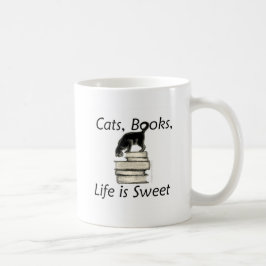 Das Katzen-Buch-Leben ist süß Kaffeetasse
