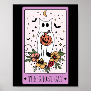 Das katzenartige Tarot Ghost Halloween Pumpkin Cat Poster