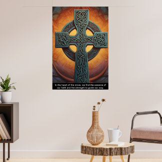 Das Keltische Kreuz steht als Leuchtfeuer der Hoff Poster