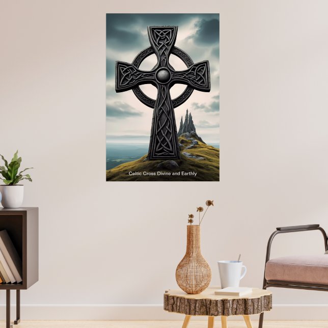Das Keltische Kreuz steht als Leuchtfeuer der Hoff Poster (Wohnzimmer 3)