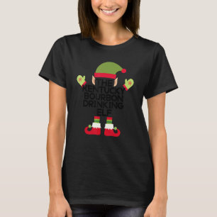 Das Kentucky Bourbon Drink Elf Funny Holiday Sp T-Shirt