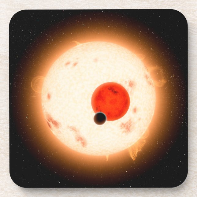 Das Kepler-16 System. Getränkeuntersetzer (Vorderseite)