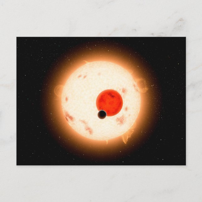Das Kepler-16 System. Postkarte (Vorderseite)