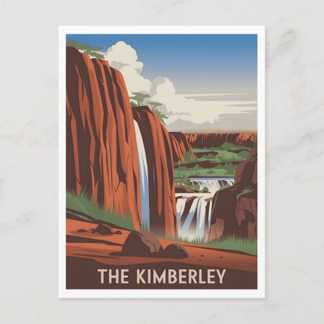 Das Kimberley Australien Vintag Postkarte (Vorderseite)