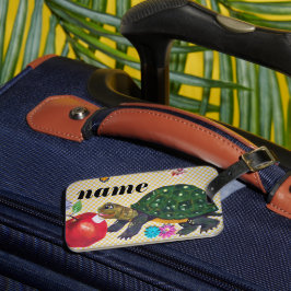 Das Kind des Schildkrötenlugaggons personalisiert Gepäckanhänger