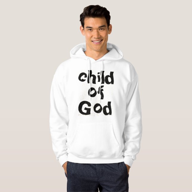 Das Kind Gottes Bibelzitat weiß Hoodie (Vorne ganz)