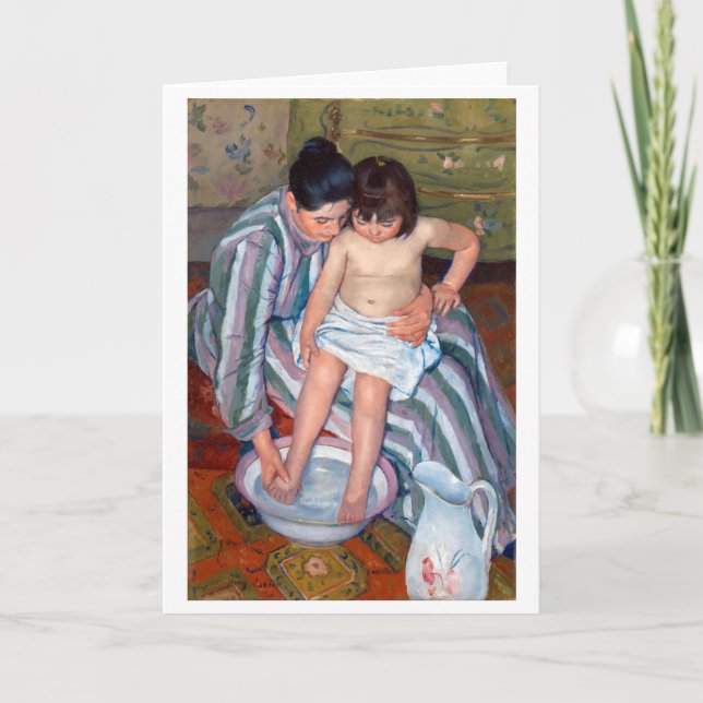 Das Kinderbad, Mary Cassatt Karte (Vorderseite)