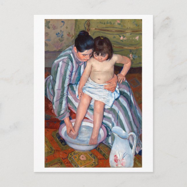 Das Kinderbad, Mary Cassatt Postkarte (Vorderseite)