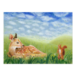 Das Kinderzimmer der Gras Illustration Poster