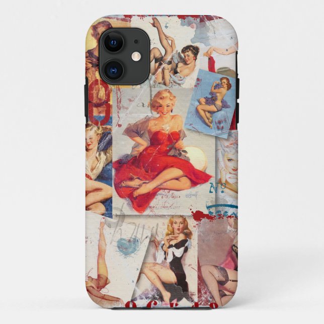 Das Kitsch Bitsch ©: Liebe Button-Oben Collage Case-Mate iPhone Hülle (Rückseite)