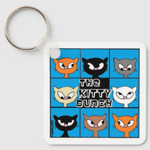 Das Kitty Bunch Quadrat-Schlüsselanhänger Schlüsselanhänger