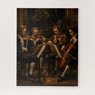 Das klassische Streichquartett - Vintage-Ölgemälde
