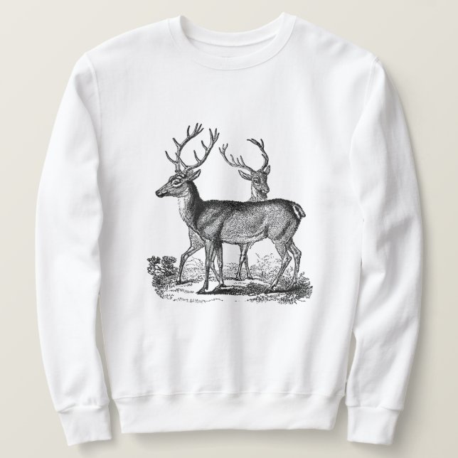 Das klassische Sweatshirt der Waldrotwild-Männer (Design vorne)