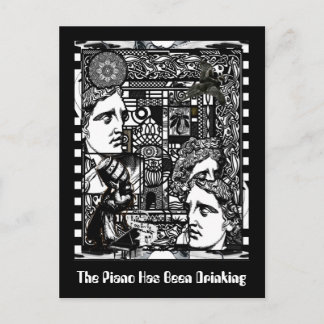 Das Klavier hat getrunken Postkarte