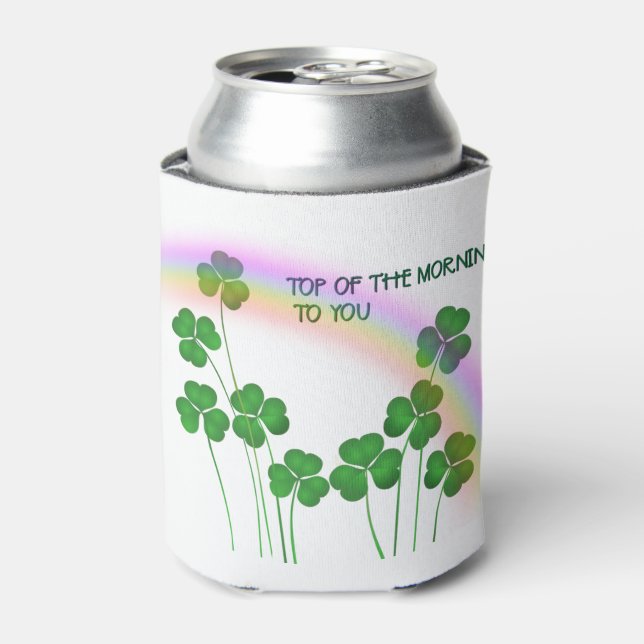 Das Kleeblatt des Morgens St. Patrick's Day Dosenkühler (Kanne Vorderseite)