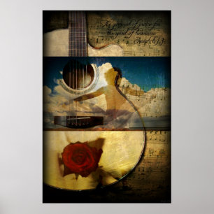 Das Kleid des Lobs (Gitarren-Plakat) Poster