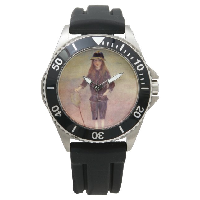 Das kleine Fischermädchen (von Pierre-August Renoi Armbanduhr (Vorderseite)