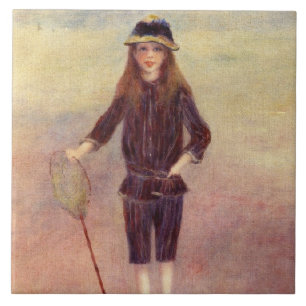 Das kleine Fischermädchen (von Pierre-August Renoi Fliese