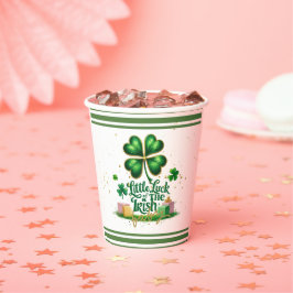 Das kleine Glück der irischen Kleeblatt Gold Baby Pappbecher