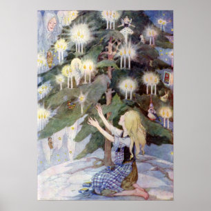 Das kleine Match Girl von Anne Anderson Poster