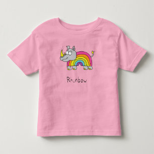 Das Kleinkind-T - Shirt-Rosa des Rhinbow Kleinkind T-shirt