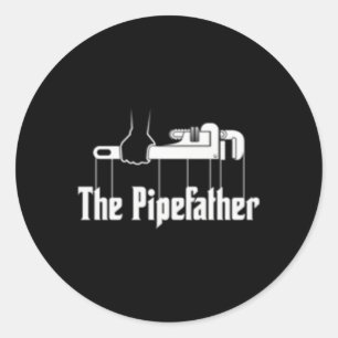Das Klempnerpflücken des Pipeaters Runder Aufkleber