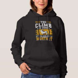 Das Klima ist recht steil, aber die Aussicht ist s Hoodie