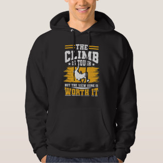 Das Klima ist recht steil, aber die Aussicht ist s Hoodie