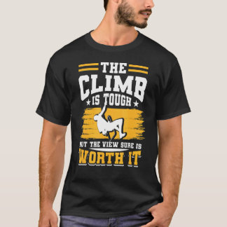 Das Klima ist recht steil, aber die Aussicht ist s T-Shirt