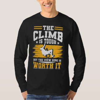 Das Klima ist recht steil, aber die Aussicht ist s T-Shirt