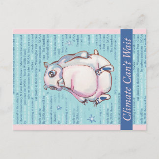 Das Klima kann den Eisbär nicht abwarten Postkarte