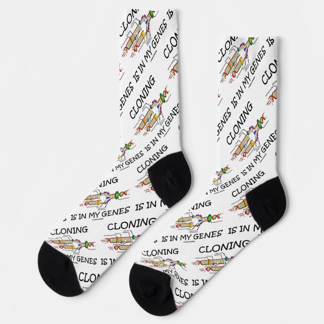 Das Klonen ist in meinem DNA-Replikations-Spaß Socken (Linkes Detail)