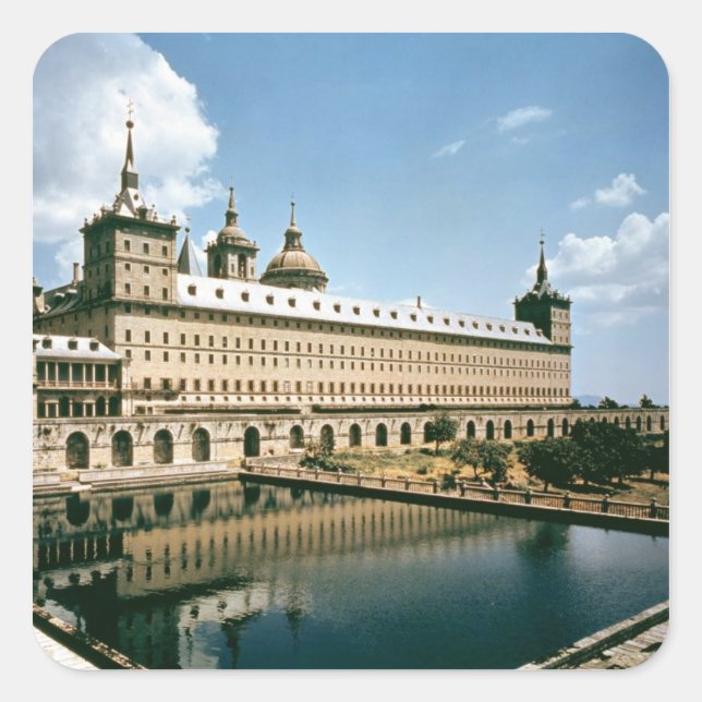 Das Kloster Escorial Quadratischer Aufkleber (Vorderseite)