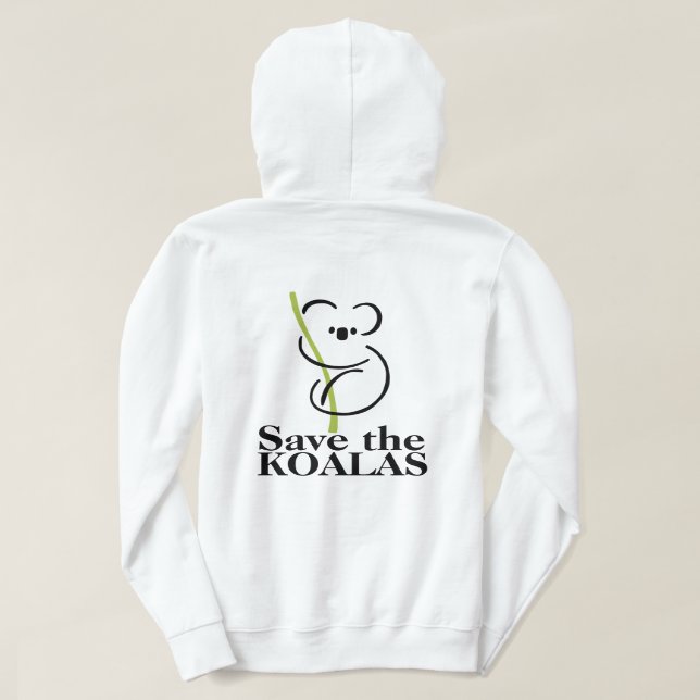 Das Koalas Hoodie Sweatshirt gerettet (Design Rückseite)