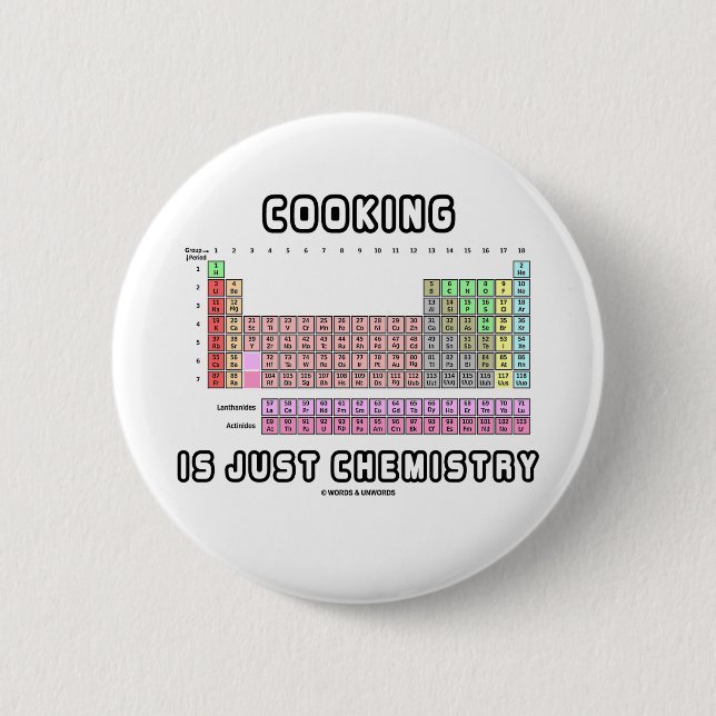 Das Kochen ist gerade Chemie (Periodensystem) Button (Vorderseite)