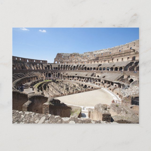 Das Kolosseum befindet sich in Rom, Italien. Die 3 Postkarte (Vorderseite)