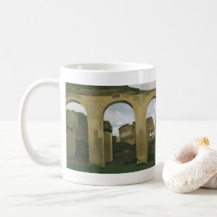 Das Kolosseum durch die Arkaden in Rom, Italien ge Kaffeetasse