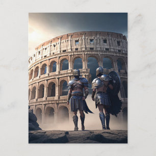 Das Kolosseum Rom Italien mit Gladiatoren Postkarte