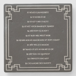 Das Kölsche Grundgesetz – Köln Cologne Jugendstil Steinuntersetzer