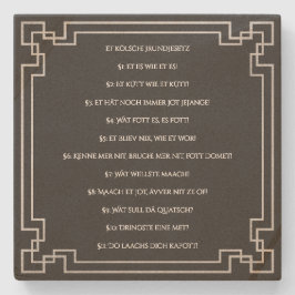 Das Kölsche Grundgesetz – Köln Cologne Jugendstil Steinuntersetzer