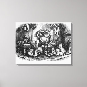Das Kommen von Weihnachtsmann, 1872 Leinwanddruck