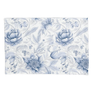 Das königliche blaue Porzellan-Blumenmuster Bd.1 T Kissenbezug