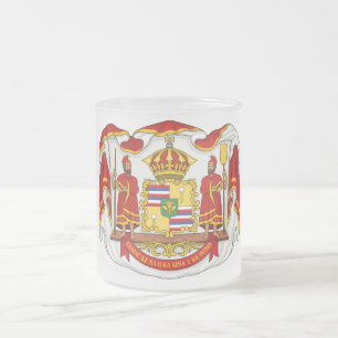 Das königliche Wappen des Königreiches von Hawai Mattglastasse
