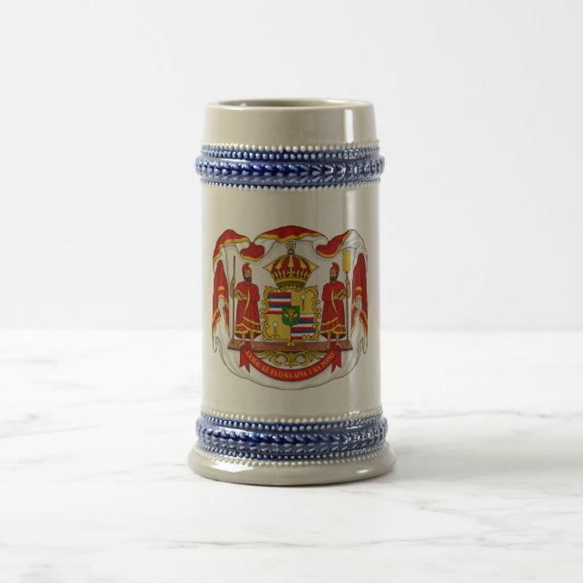 Das königliche Wappen des Königreiches von Hawaii Bierglas (Mittel)