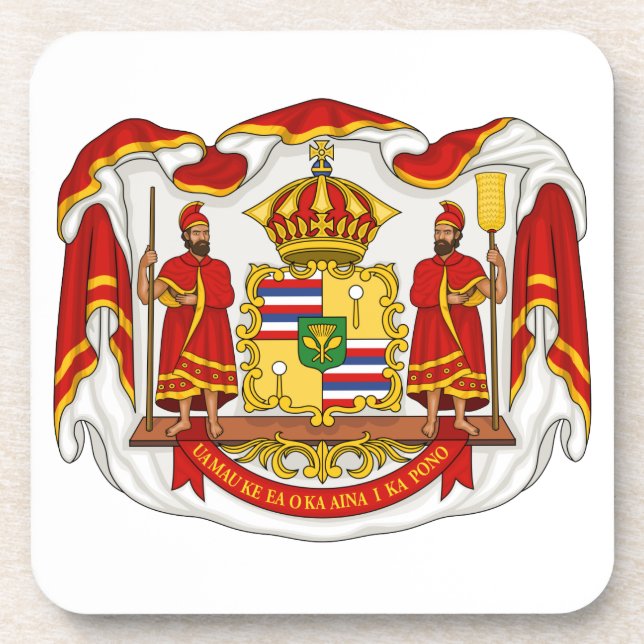 Das königliche Wappen des Königreiches von Hawaii Getränkeuntersetzer (Vorderseite)